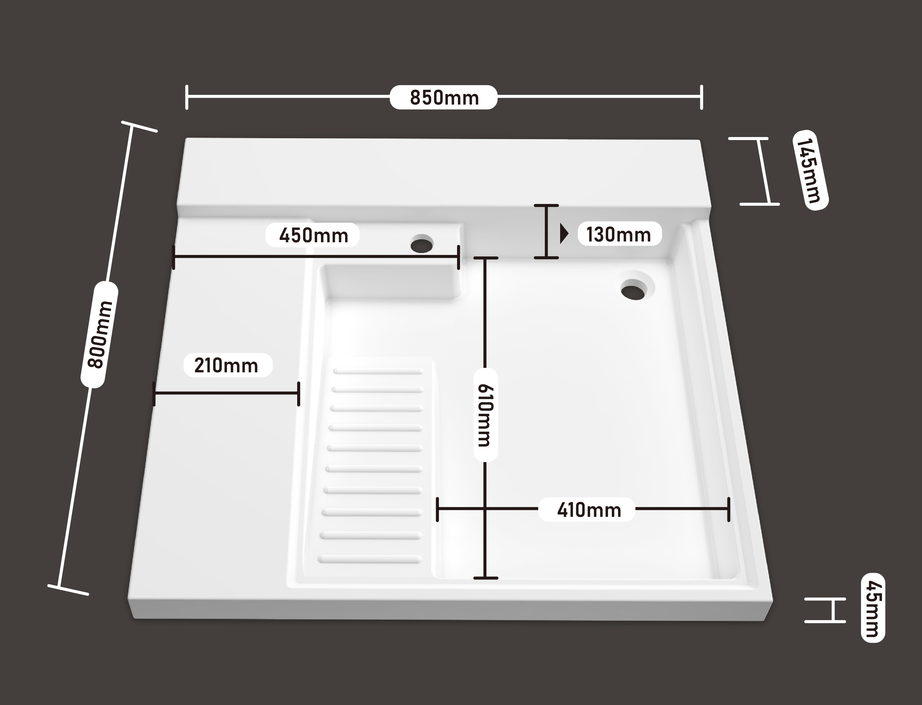 机上盆 850*800（右）