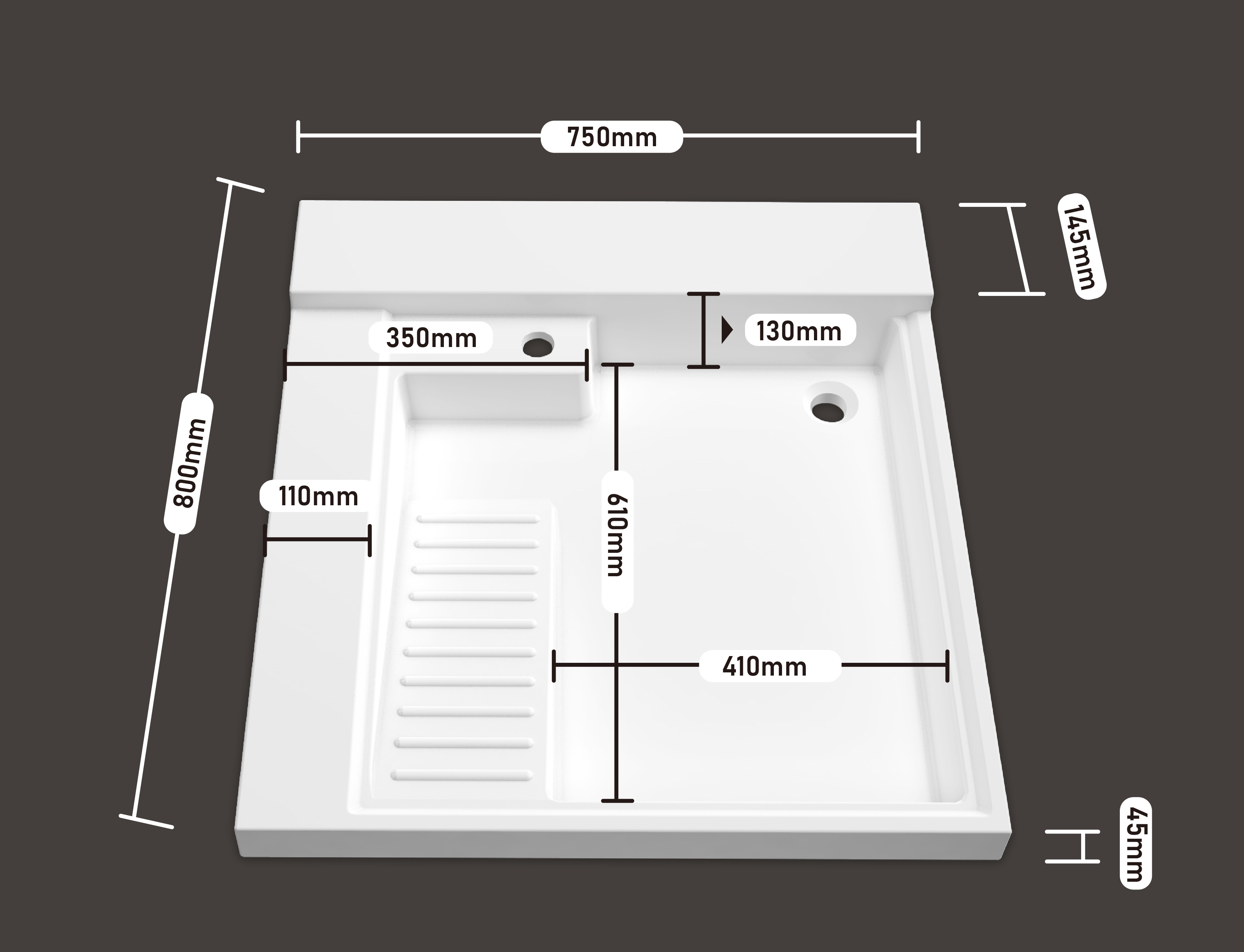 机上盆 750*800（右）