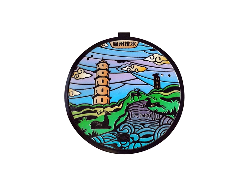 温州排水江心屿项目-UV真彩艺术井盖