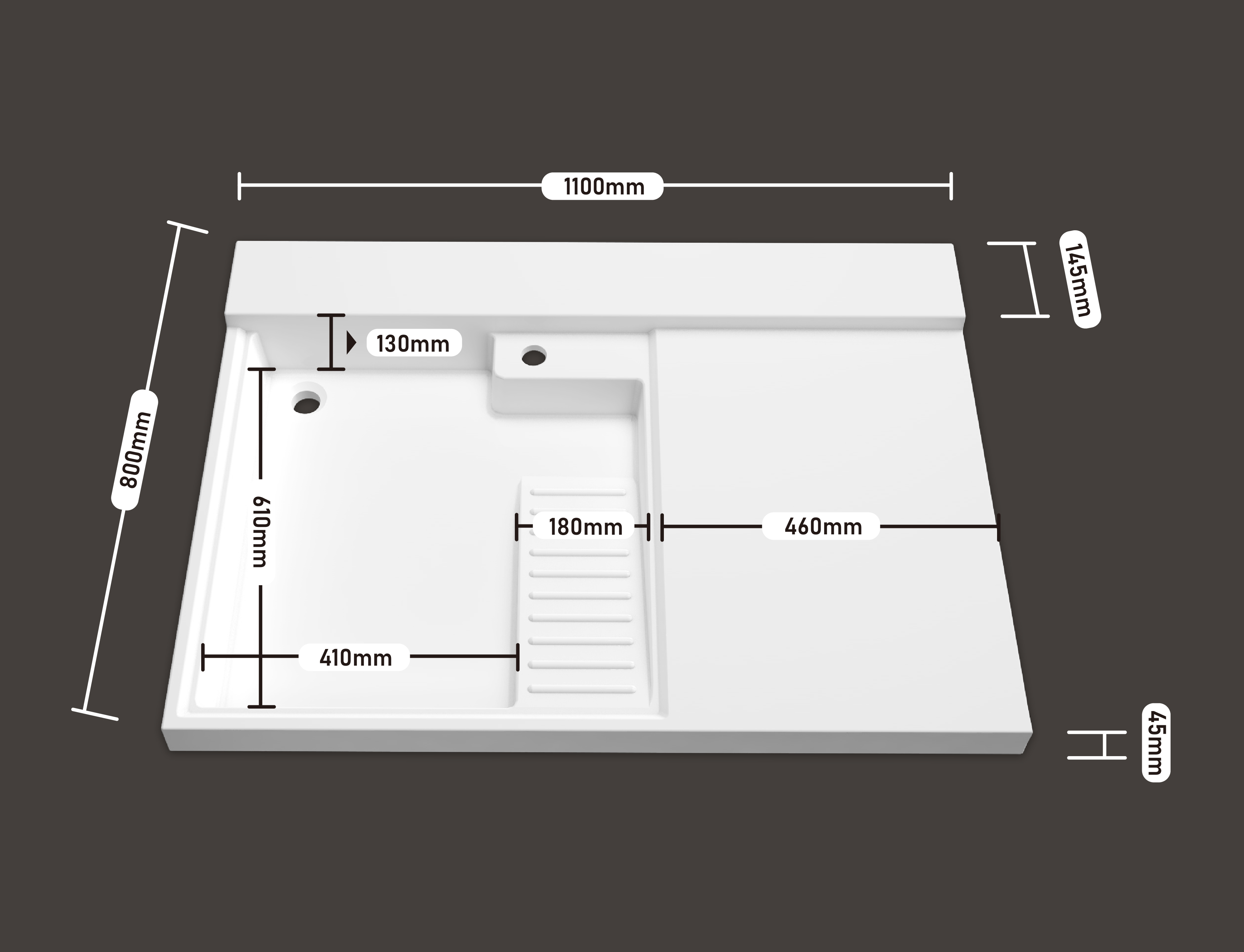 机上盆 1100*800（左）