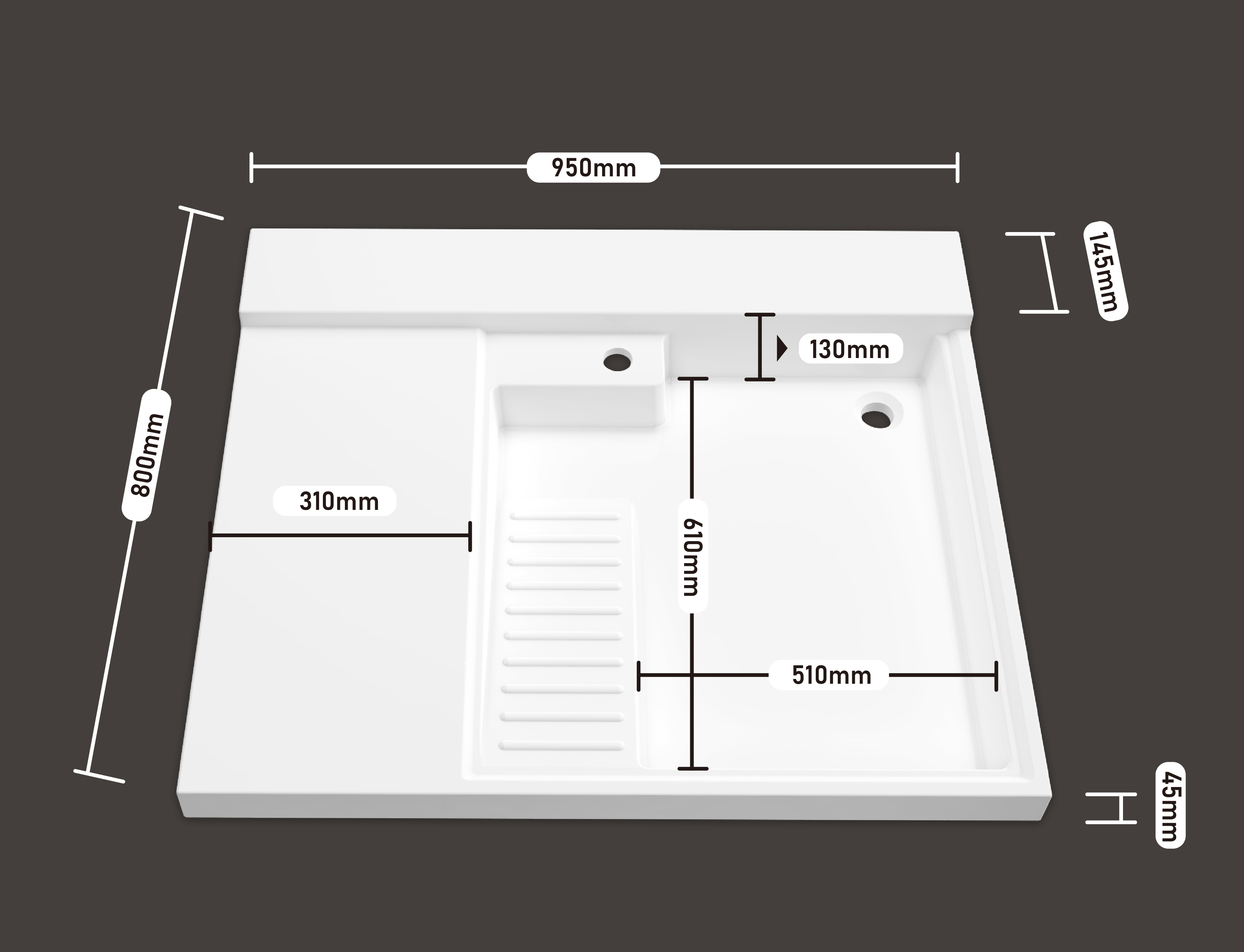 机上盆 950*800（右）